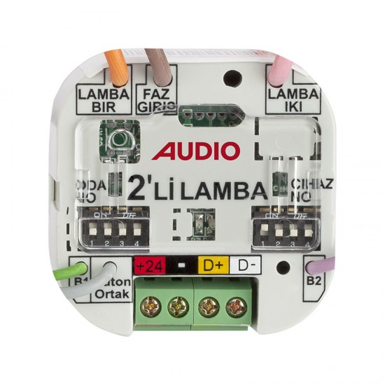 Audio 001802N Akıllı Ev Sistemi Anahtar Arkası 2 li Lamba Modülü